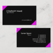 Gegnerische Ecken - Magenta und Schwarz Visitenkarte (Vorne/Hinten)