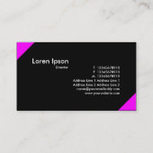 Gegnerische Ecken - Magenta und Schwarz Visitenkarte (Rückseite)