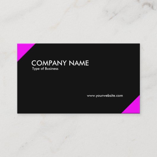 Gegnerische Ecken - Magenta und Schwarz Visitenkarte (Vorderseite)