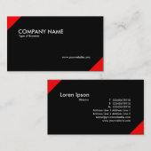 Gegnerische Ecken - Rot und Schwarz Visitenkarte (Vorne/Hinten)