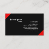 Gegnerische Ecken - Rot und Schwarz Visitenkarte (Rückseite)