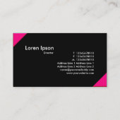 Gegnerische Winkel - Krimson und Schwarz Visitenkarte (Rückseite)