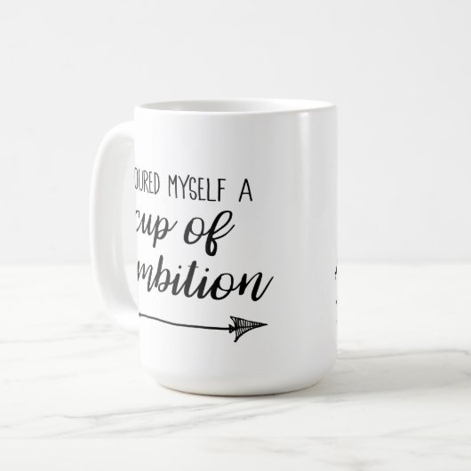 Gegossen eine Schale Ehrgeiz Kaffeetasse (Vorderseite Links)