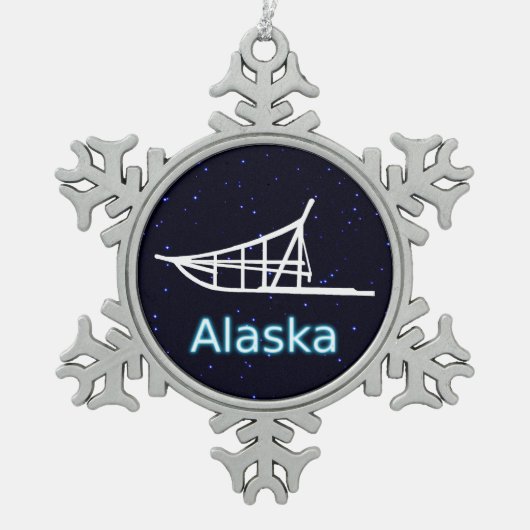 gegossen schneeflocken Zinn-Ornament (Vorderseite)