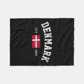 Gegr. 1889 Dänischer Flaggentag Fleecedecke (Vorderseite (Horizontal))