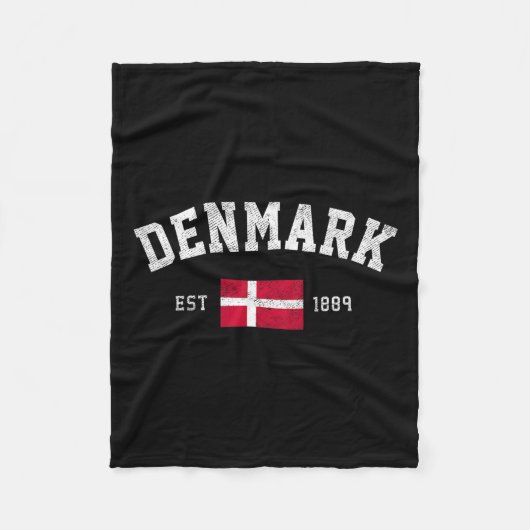 Gegr. 1889 Dänischer Flaggentag Fleecedecke (Vorderseite)