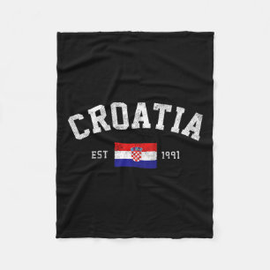 Gegr. 1991 kroatischer Unabhängigkeitstag  Fleecedecke