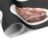 Gegrillte Babyrückseitenrippen Geschenkpapier (Rolleneckpunkt)