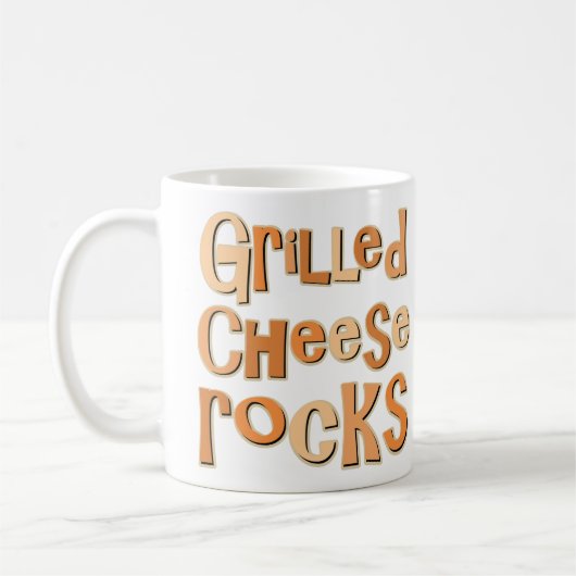 Gegrillte Käse-Felsen Kaffeetasse (Links)