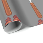 Gegrillte Wurst auf BBQ-Gabel Geschenkpapier (Rolleneckpunkt)