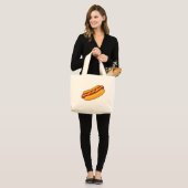 Gegrillter Hot Dog Jumbo Stoffbeutel (Vorderseite (Model))