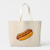 Gegrillter Hot Dog Jumbo Stoffbeutel (Rückseite)
