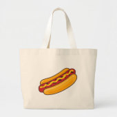 Gegrillter Hot Dog Jumbo Stoffbeutel (Vorne)