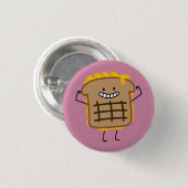 Gegrillter Käse-Sandwich-Cheddarkäse toastete Brot Button (Vorne & Hinten)