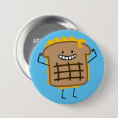 Gegrillter Käse-Sandwich-Cheddarkäse toastete Brot Button (Vorne & Hinten)