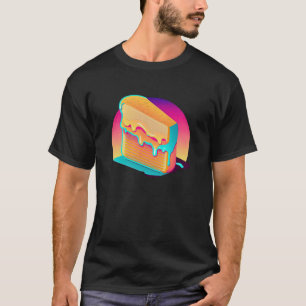 Gegrillter Käse Vaporwave Stil Vintage Ästhetik T-Shirt