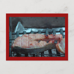 Gegrillter Lachs Postkarte
