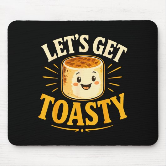 Gegrillter Marshmallow Lagerfeuer Mousepad (Vorne)