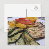 Gegrilltes Gemüse Postkarte (Vorne/Hinten)
