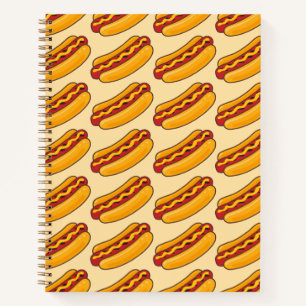 Gegrilltes Hot-Dog-Muster Notizblock
