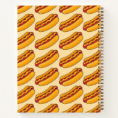Gegrilltes Hot-Dog-Muster Notizblock (Rückseite)