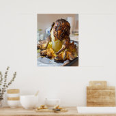 Gegrilltes Huhn Poster (Küche)