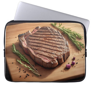 Gegrilltes Ribeye-Steak mit Rosmarin Laptopschutzhülle