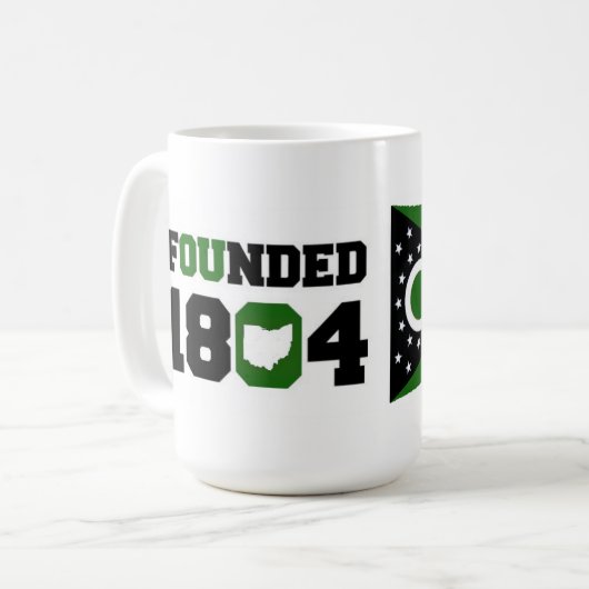 Gegründet 1804 Ohio Coffee Tasse (Vorderseite Links)