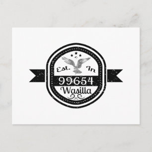 Gegründet 19654 Wasilla Postkarte