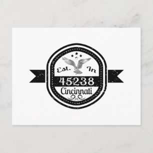 gegründet 45238 Cincinnati Postkarte