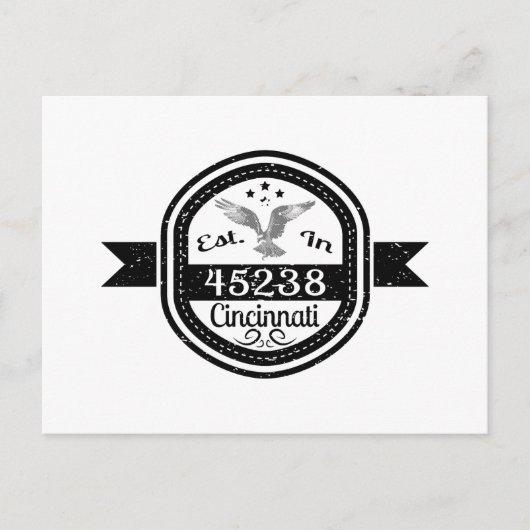gegründet 45238 Cincinnati Postkarte (Vorderseite)