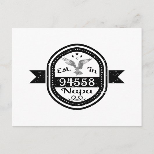 Gegründet im Jahr 94558 Napa Postkarte (Vorderseite)