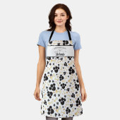 GEGRÜNDET MIT LIEBE-PASS-Druckmuster-Hund-Groomer Schürze (Getragen)