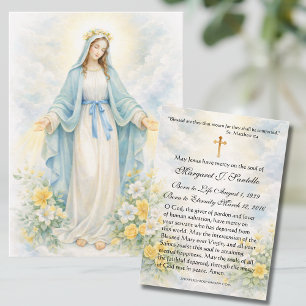 Gegrüßte Mutter Maria Katholisches Begräbnis Geden Visitenkarte