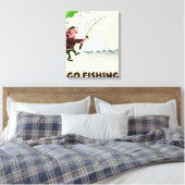 Geh angeln! leinwanddruck (Insitu (Schlafzimmer))
