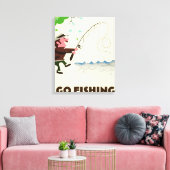Geh angeln! leinwanddruck (Insitu (Wohnzimmer))