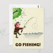 Geh angeln! postkarte (Vorne/Hinten)