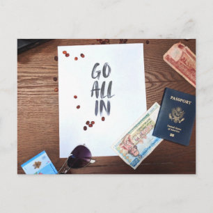 Geh aufs Ganze, Reise Wage ein Risiko Postkarte