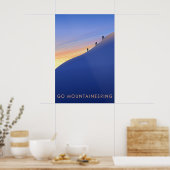 Geh Bergsteigen Reiseplakat Poster (Küche)