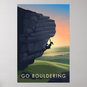Geh Boulderen Reiseplakat Poster