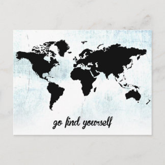 Geh dich selbst finden postkarte