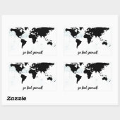 Geh dich selbst finden rechteckiger aufkleber (Blatt)