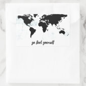 Geh dich selbst finden rechteckiger aufkleber (Tasche)