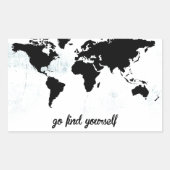 Geh dich selbst finden rechteckiger aufkleber (Vorderseite)