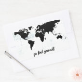 Geh dich selbst finden rechteckiger aufkleber (Umschlag)