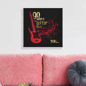 Geh dorthin, wo die Gitarre dich hinführt.... Lein Leinwanddruck (Insitu (Wohnzimmer))