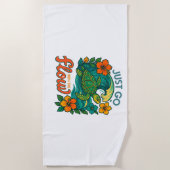 Geh einfach mit der Flow Turtle Strandtuch (Vorderseite)