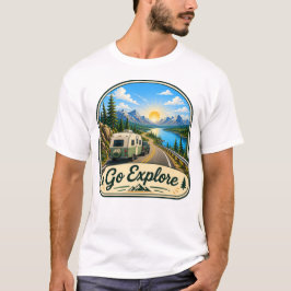 Geh Entdecken Camping T-Shirt