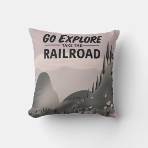 Geh Erkunde Eisenbahn Kissen