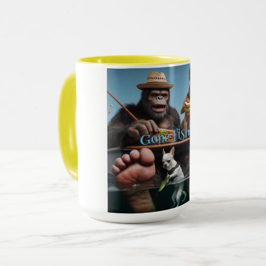 Geh Fishin! Tasse (Vorderseite Links)